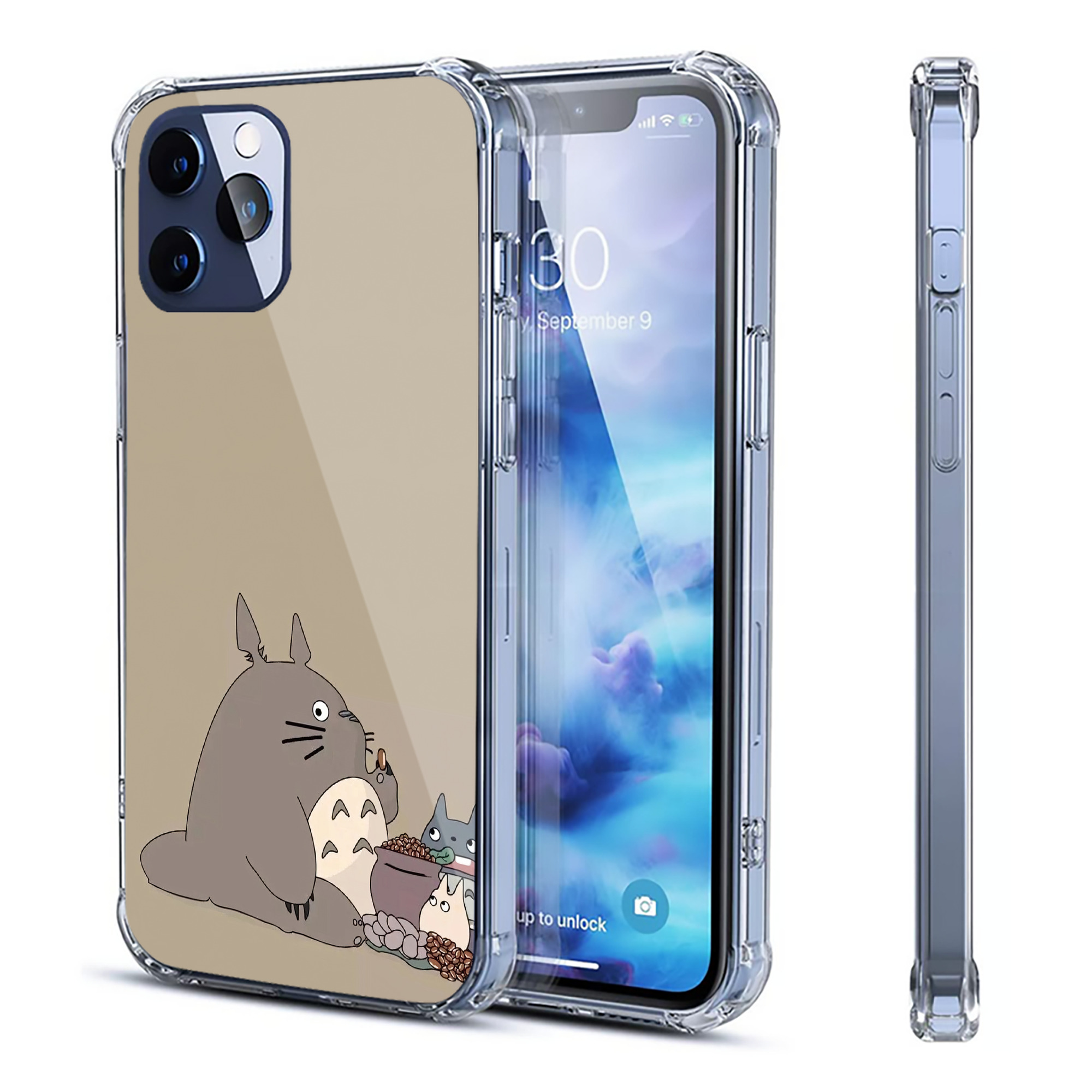 （画像用） となりのトトロ 草壁メイ 草壁サツキ My Neighbor Totoro Satsuki Kusakabe Mei Kusakabe 【iPhone 12シリーズ対応】透明スマホケース（クリアソフトケース）